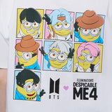 BTS X DESPICABLE ME 4 OFFICIAL MERCH T-SHIRT WHITE