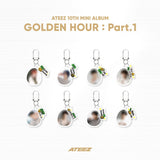 ATEEZ - GOLDEN HOUR : PART.1 OFFICIAL MERCH RANDOM ACRYLIC KEYRING